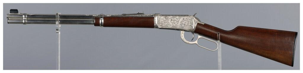 M. Defourny Signed Engraved Winchester 94 Lever Action Carbine