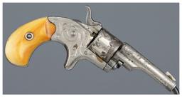 Engraved Colt Open Top Pocket Model Revolver with Case