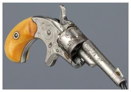 Engraved Colt Open Top Pocket Model Revolver with Case