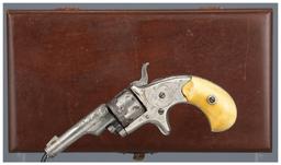 Engraved Colt Open Top Pocket Model Revolver with Case