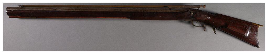 Heavy Barrel Flintlock Target Rifle with Tube Sight