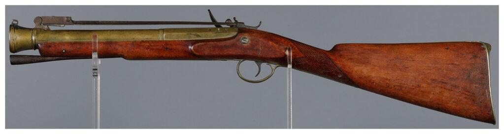 R. Hollis Flintlock Blunderbuss with Bayonet