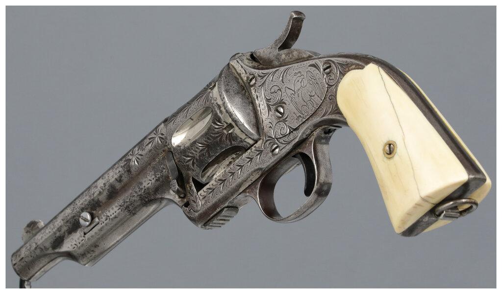 Engraved Merwin, Hulbert & Co Large Frame Single Action Revolver