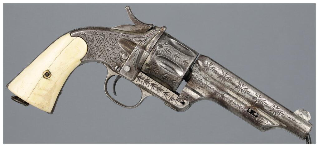 Engraved Merwin, Hulbert & Co Large Frame Single Action Revolver