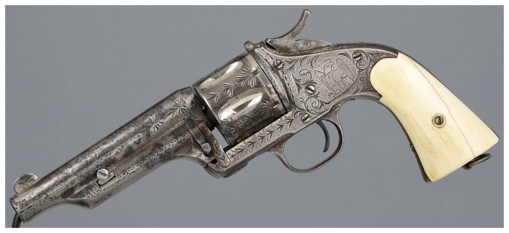Engraved Merwin, Hulbert & Co Large Frame Single Action Revolver