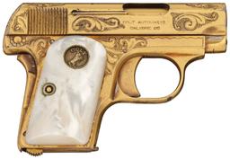 Factory Engraved Gold Plated Colt Model 1908 Vest Pocket Pistol