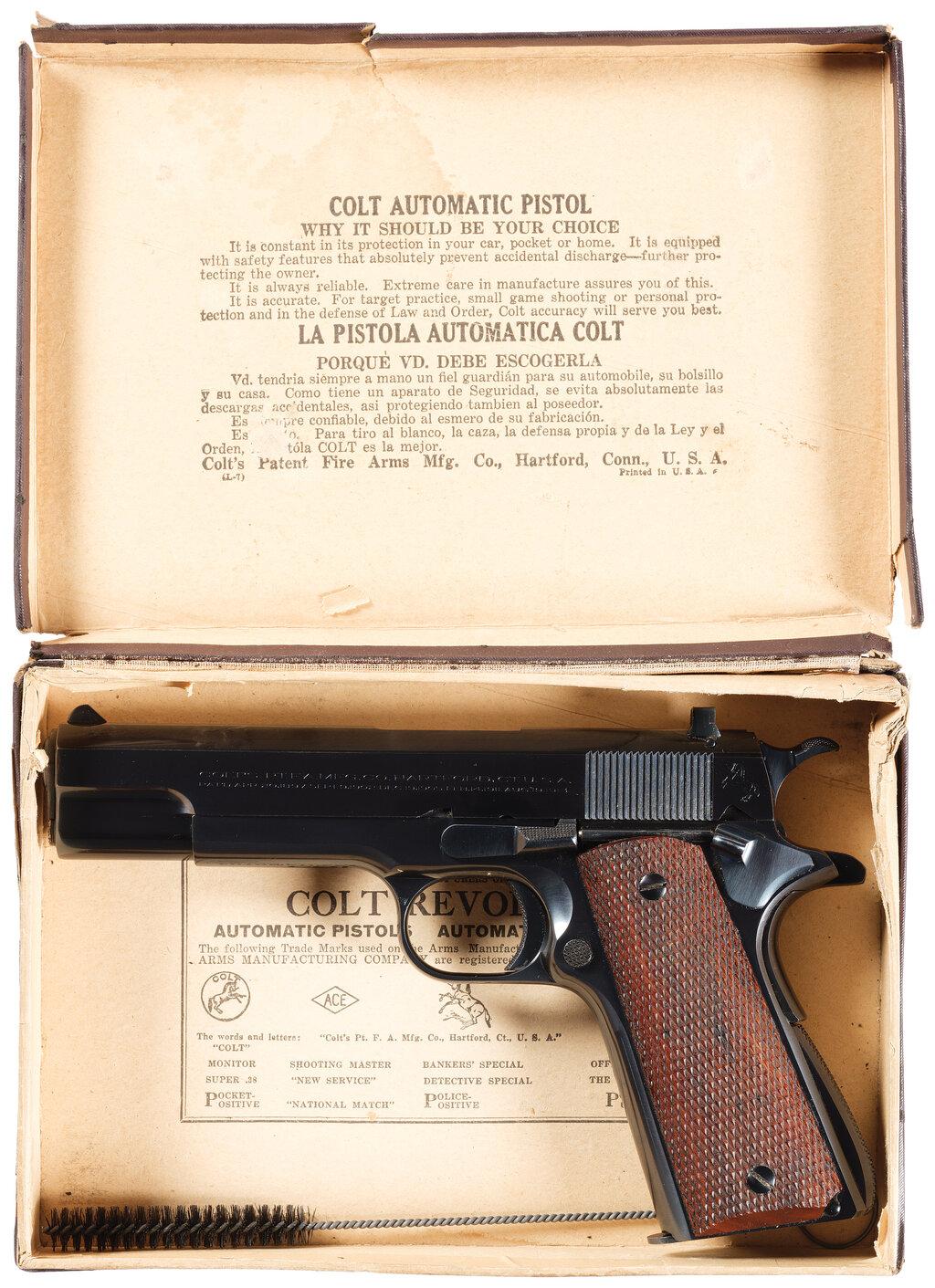 Pre-WWII Colt Ace Pistol with Factory Letter and Original Box