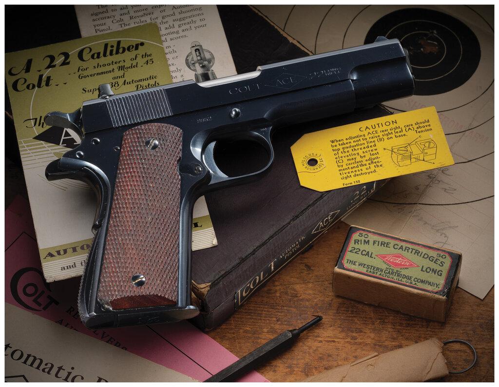 Pre-WWII Colt Ace Pistol with Factory Letter and Original Box