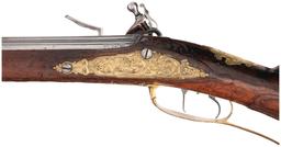 Engraved A. Spaleck Flintlock Sporting Carbine