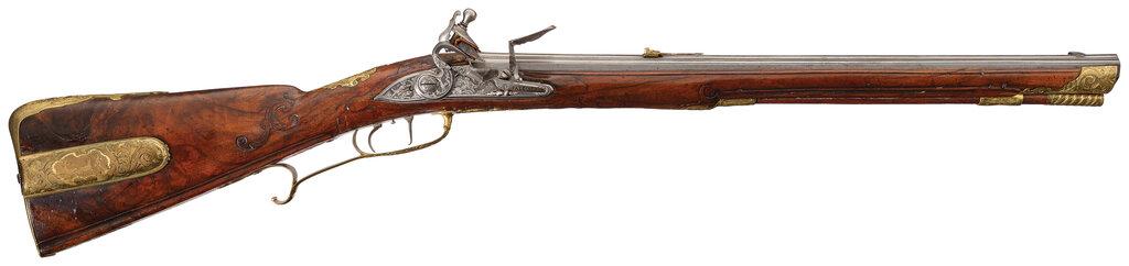 Engraved A. Spaleck Flintlock Sporting Carbine