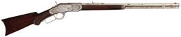 Engraved &  W.H. Tucker Inscribed Winchester Model 1873 Rifle