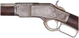 Engraved &  W.H. Tucker Inscribed Winchester Model 1873 Rifle