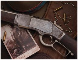 Engraved &  W.H. Tucker Inscribed Winchester Model 1873 Rifle