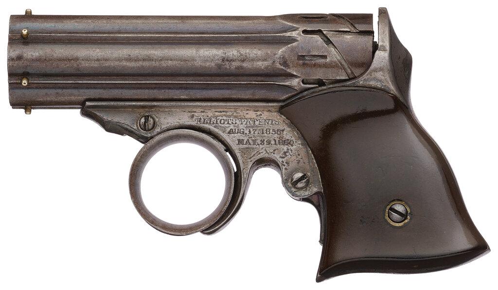 Remington Elliot's Patent Ring Trigger "Zig-Zag" Derringer