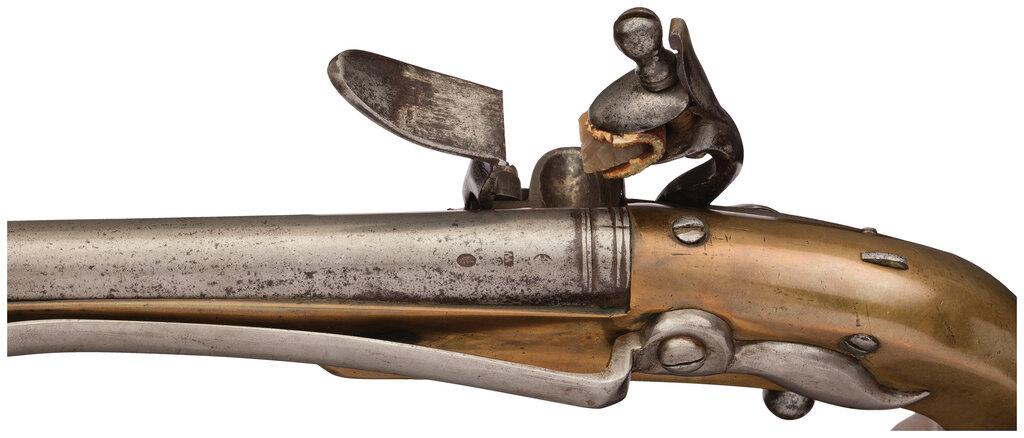 Pair of John Waters Brass Stock Highland Flintlock Belt Pistols