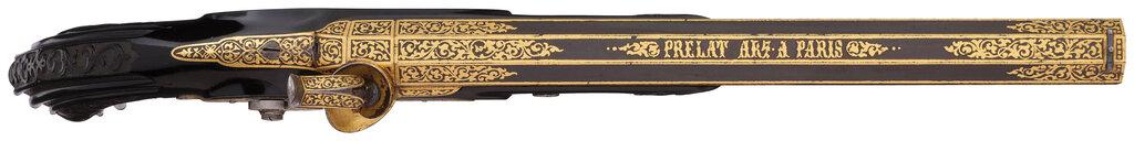 Cased Pair of French Prelat Percussion Pistols