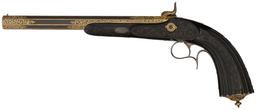 Cased Pair of French Prelat Percussion Pistols