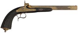Cased Pair of French Prelat Percussion Pistols