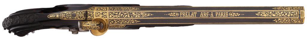 Cased Pair of French Prelat Percussion Pistols
