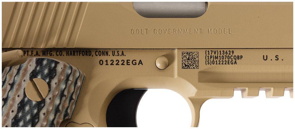 Colt VP Shipped USMC Government Model Semi-Automatic Pistol