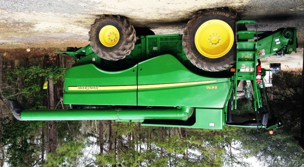 JOHN DEERE S670S STS COMBINE W/ 4WD DUALS/GREENSTART 3 SN# 0201010307115 (H