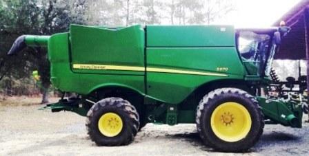 JOHN DEERE S670S STS COMBINE W/ 4WD DUALS/GREENSTART 3 SN# 0201010307115 (H