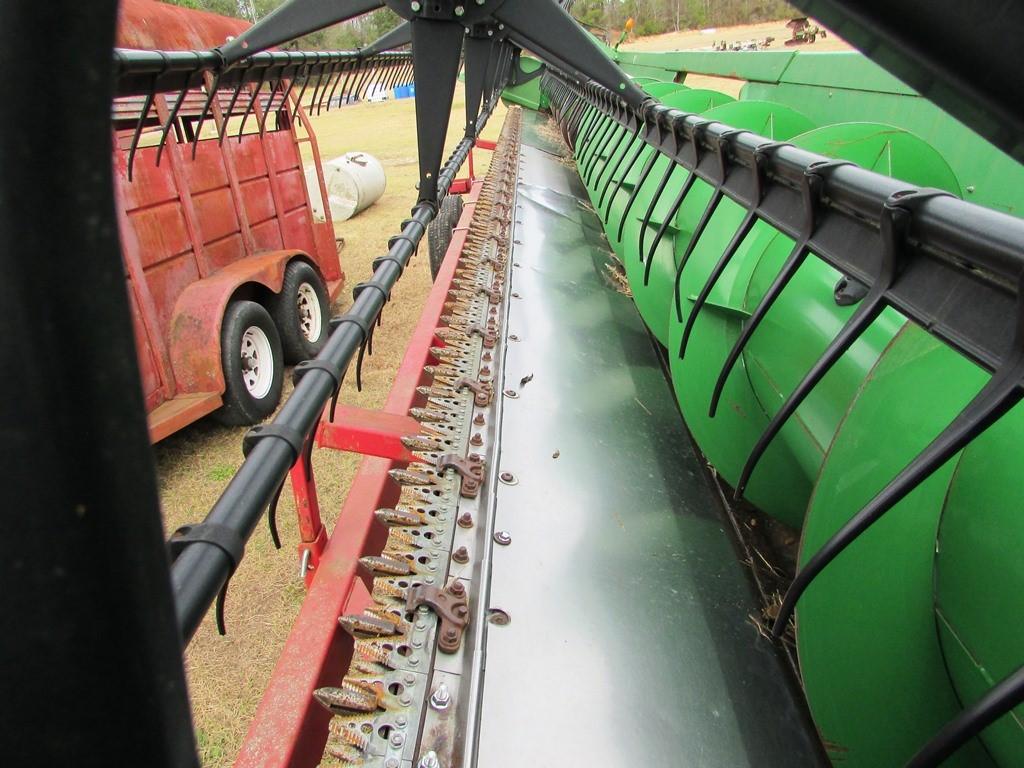 JOHN DEERE 630F HYDRA-FLEX/FULL FINGER VIN#H00630F707512 (TRAILER NOT FOR SALE)