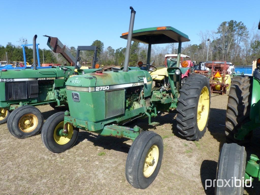 JOHN DEERE 2750 2WD OPEN-STATION TRACTOR (HRS: 6,634 SHOWING)