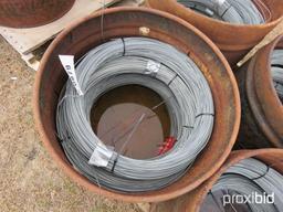 (5) ROLLS HIGH TENSILE FENCE WIRE (5,800 Ft. Total)