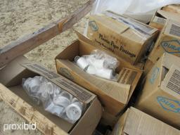 1 WOOD BOX OF PVC FITTINGS (ALL SIZES)