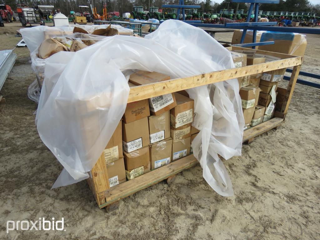 1 WOOD BOX OF PVC FITTINGS (ALL SIZES)