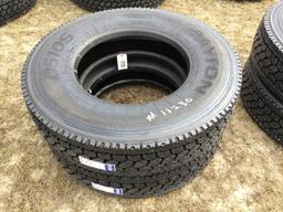 (2) NEW RECAP TIRES 11R24.5