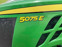John Deere 5075E 4WD open station w/ left hand reverser 2544.3 hrs (still in use, hours may increase