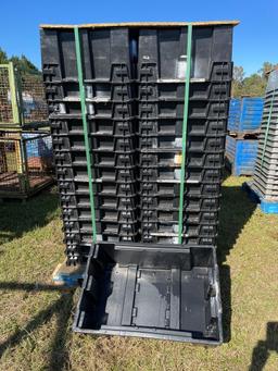 (28) BLACK PLASTIC TOTES 1 PALLET