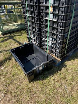 (28) BLACK PLASTIC TOTES 1 PALLET
