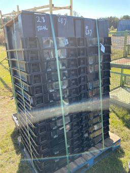 (28) BLACK PLASTIC TOTES 1 PALLET