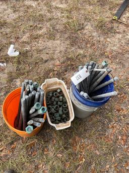 1" GALVINIZED ANCHOR BOLTS W/ NUTS (44 PIECES)...