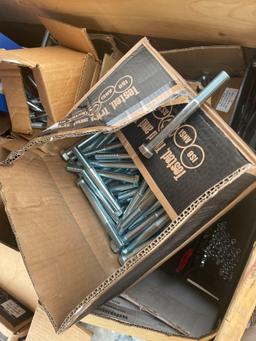 Crate of nuts, bolts, misc hardware