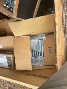 Crate of nuts, bolts, misc hardware
