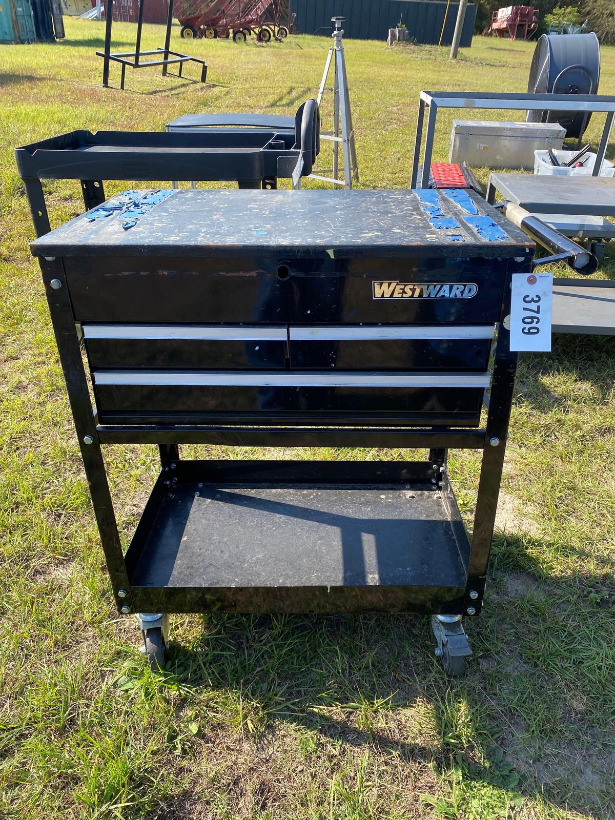 PUSH CART TOOL BOX ON WHEELS