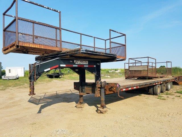 2005 FELLING 36ft GOOSENECK TRI-AXLE FLATBED TRAILER