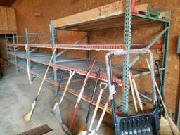 STEEL PALLET RACKING – (32ft) 4 – 8ft sections w/3 levels of shelving