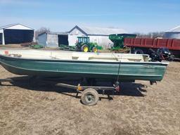 1973 Mirrocraft Aluminum 14ft Fishing Boat