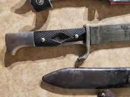 Solingen Germany "Baron" w/Sheath and Solingen WKC 1936 Military Issue Knife w/Steel Sheath