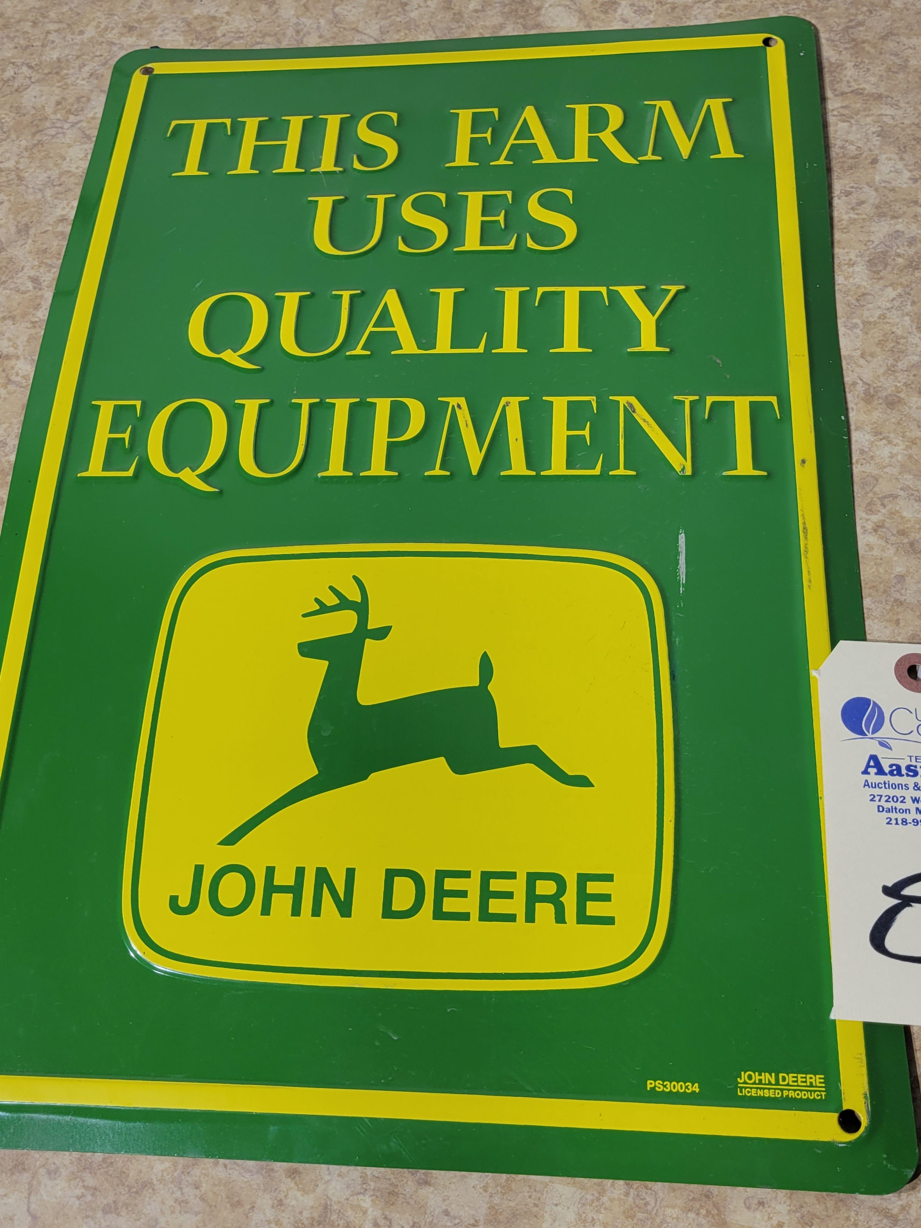 JD Metal Sign Quality Equipment 12"x18"