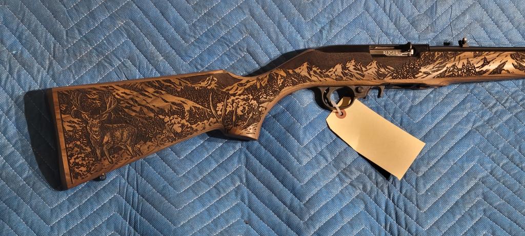 Ruger 10-22, 22LR engraved mule deer edition