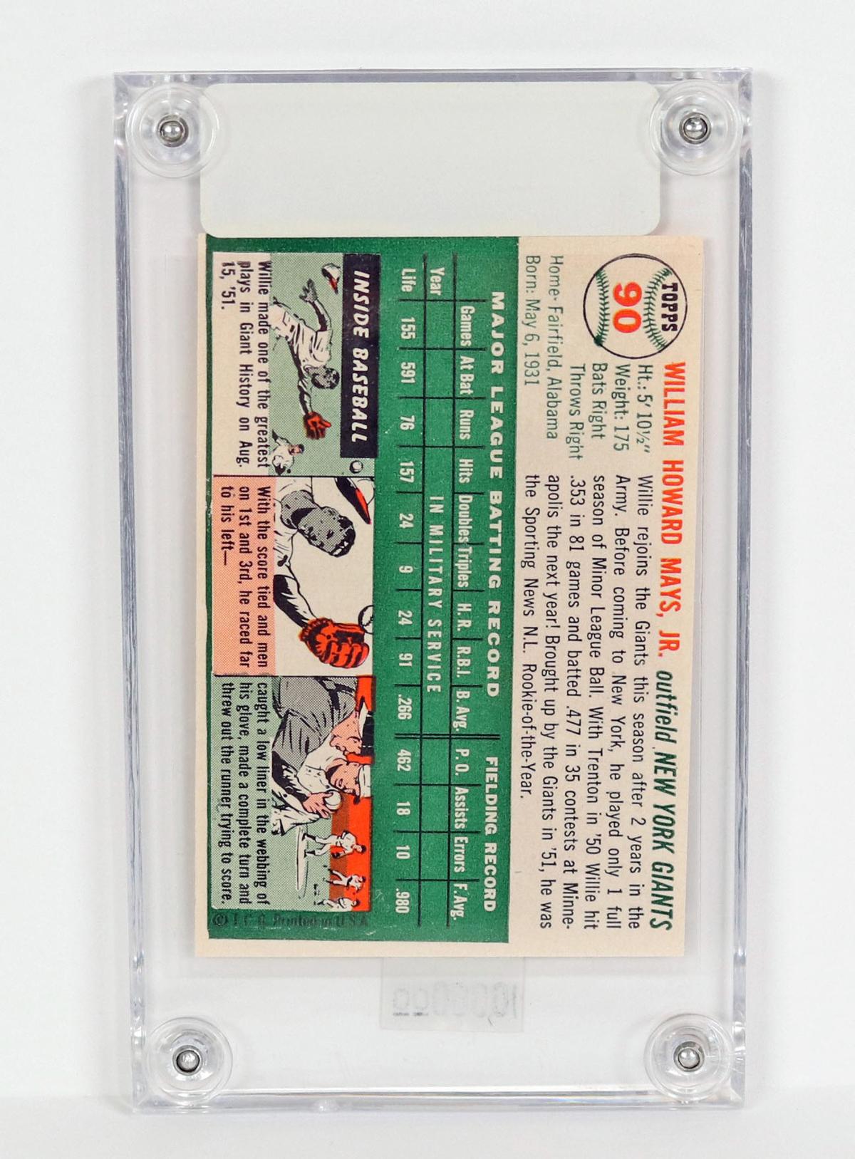 Willie Mays CSG Graded Baseball Card