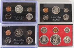 4 U.S. Proof Sets, 1970, 1971, 1972, 1973