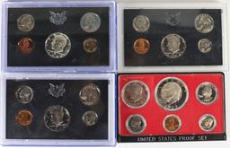 4 U.S. Proof Sets, 1970, 1971, 1972, 1973