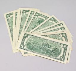 17 $2 Bills - Various Dates